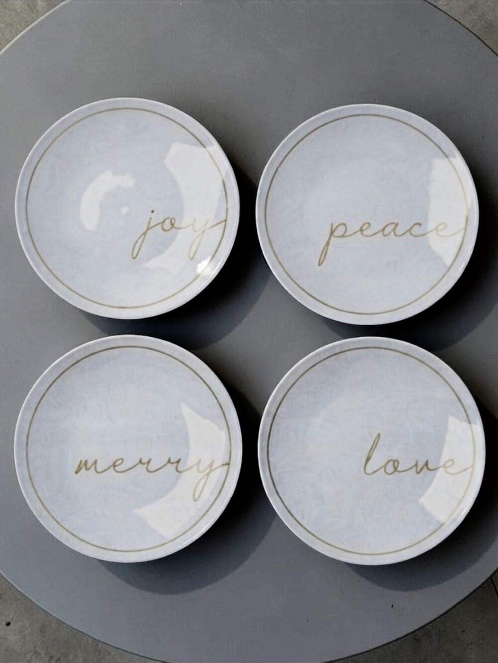 NEW Holiday House Porcelain Holiday Plates - Set of 4